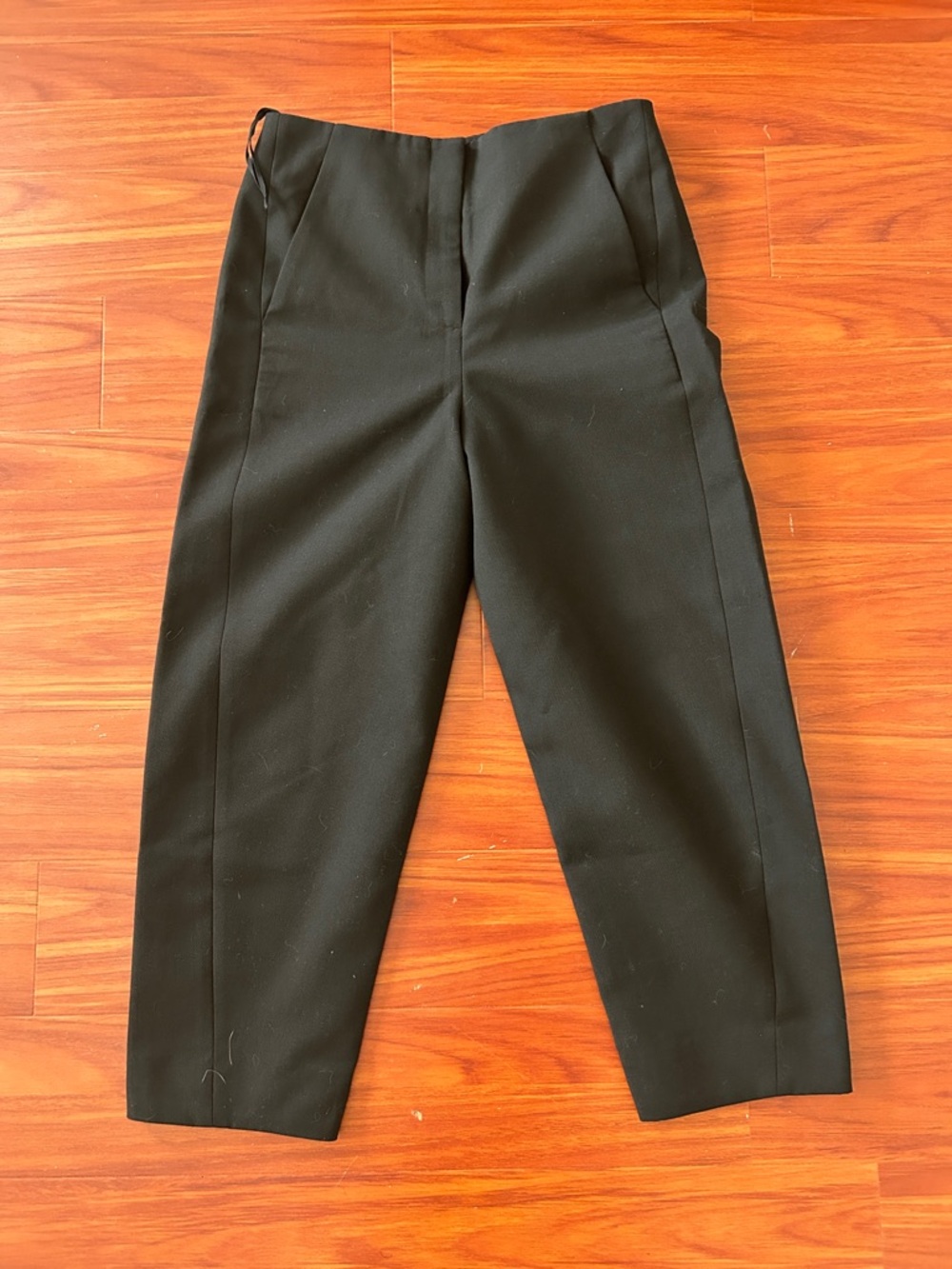 COS Black High-Waist Tailored Crop Pants